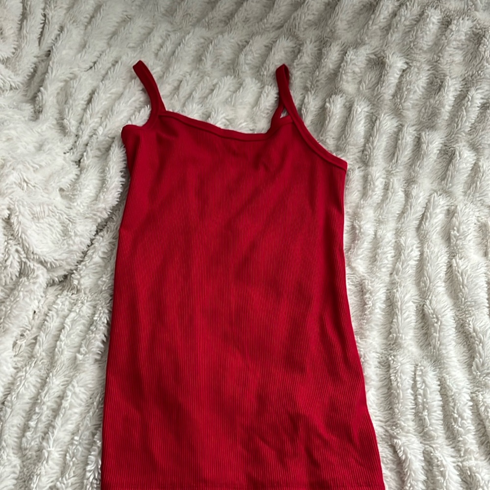 Red tank top
